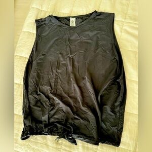 Senita black drawstring muscle tank size M